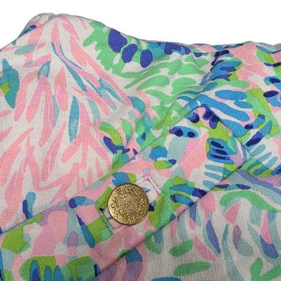 Lilly Pulitzer Skirt, Lined Skort, Colourful Print, Cotton, Pull On, Vacation, L - Picture 5 of 9